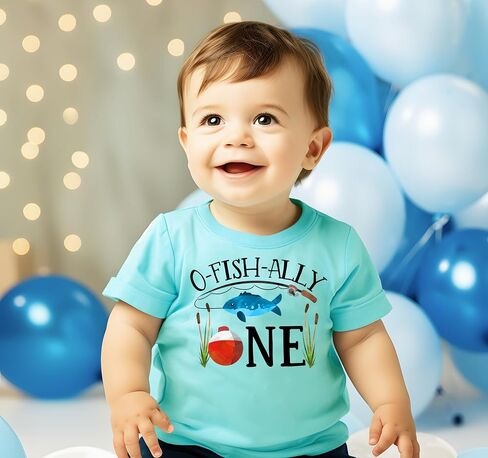 O-Fishally One 1st Birthday Outfit for Baby Boys Fishing Outdoors Shirt for First Birthday in Saudi Arabia