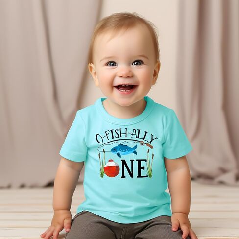 O-Fishally One 1st Birthday Outfit for Baby Boys Fishing Outdoors Shirt for First Birthday in Saudi Arabia