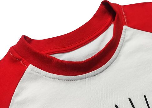 Mrocioa Toddler Boy Girls Loved Heart Valentine's Day Kids Raglan Long Sleeve Shirt 1-7 Years in Kuwait