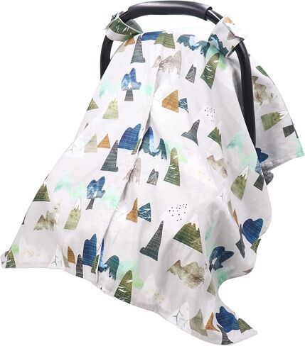 TANOFAR Car Seat Cover Baby, Carseat Covers Baby Boy Girl, Peekaboo Opening Infant Car Seat Cover for Winter, Warm & Cozy, Grey Elephant in Saudi Arabia