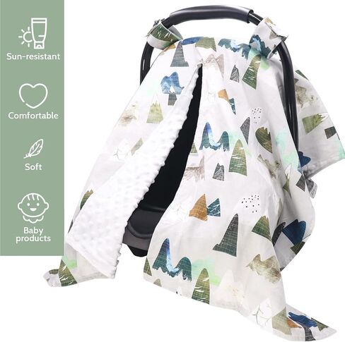 TANOFAR Car Seat Cover Baby, Carseat Covers Baby Boy Girl, Peekaboo Opening Infant Car Seat Cover for Winter, Warm & Cozy, Grey Elephant in Saudi Arabia