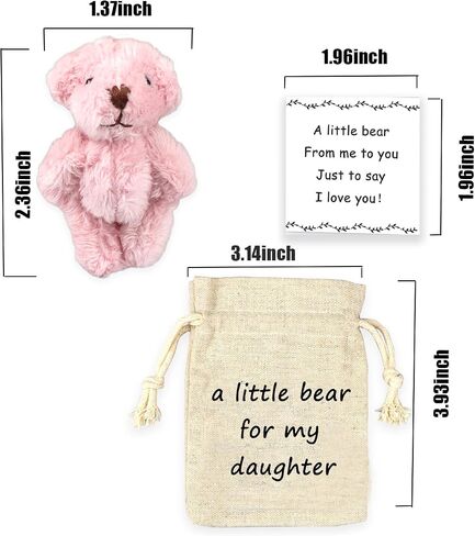 LUOKIFUR Pocket Bear Gift Long Distance Teddy Bear I Love You Gift Couple Memorial Gift Missing You Gift(we are Apart) in Kuwait
