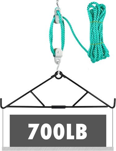 Leriton Deer Hanger Game Hanging Gambrel and Hoist Kit Deer Hoist for Truck Hitch Elk Gambrel and Pulley Hoist Lift System for Men Wild Hunting Gifts Deer Hunting Accessories in Kuwait