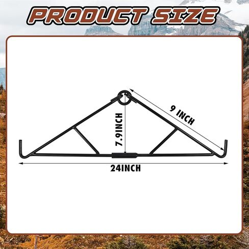 Leriton Deer Hanger Game Hanging Gambrel and Hoist Kit Deer Hoist for Truck Hitch Elk Gambrel and Pulley Hoist Lift System for Men Wild Hunting Gifts Deer Hunting Accessories in Kuwait