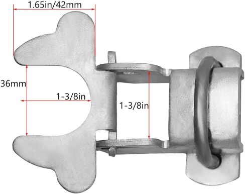 1-3/8" x1-3/8" مزلاج بوابة بيت الكلب لبيت الكلب، أجهزة مزلاج سياج ربط السلسلة، فولاذ مجلفن in Kuwait