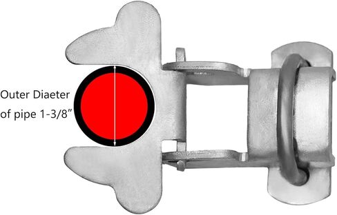 1-3/8" x1-3/8" مزلاج بوابة بيت الكلب لبيت الكلب، أجهزة مزلاج سياج ربط السلسلة، فولاذ مجلفن in Kuwait