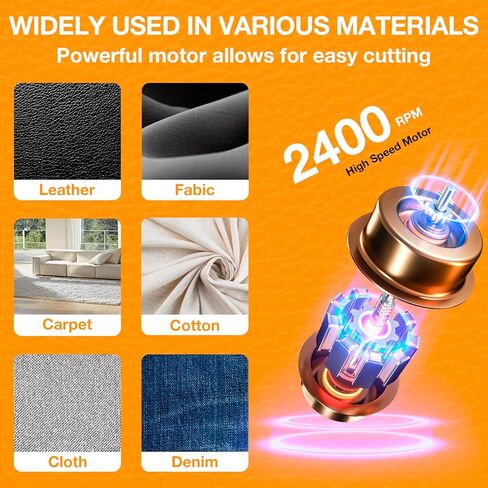 يوزس قطاعة كهربائية دوارة للقماش، قطاعة اقمشة كهربائية متعددة الطبقات بسمك 1 انش in Kuwait