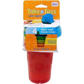 The First Years Take & Toss Spill-Proof Sippy Cups, 10 Ounce, 4 Count in Saudi Arabia