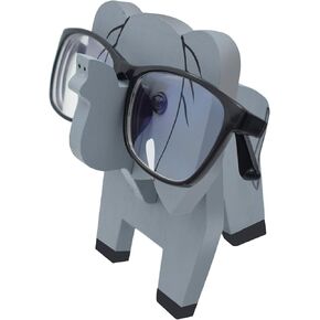 VIPbuy Creative Glasses Holder Stand, 3D Wooden Puzzle Animal Eyeglass Stand Home Office Desk Décor Gift (Elephant)