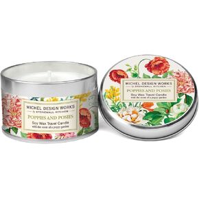 Michel Design Works Soy Wax Candle in Travel Tin Size, Poppies and Posies in Kuwait