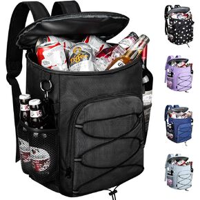 حقيبة ظهر Karamagic Cooler 24 علبة، مبردات حقيبة ظهر محمولة معزولة ومضادة للتسرب، حقيبة تبريد خفيفة الوزن للاحتفاظ بالساخنة والباردة لمدة 20 ساعة مصنوعة من أكسفورد 900D المقاوم للماء in Kuwait