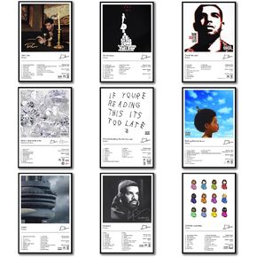 يانغاو ملصق البوم موسيقى دريك تيك كير سكوربين فيوز سو فار غون شكرا مي لاحقا (بدون اطار، 8 × 12 انش - 9 قطع) in Kuwait