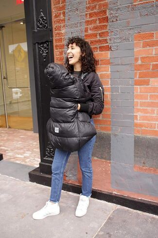 7AM Enfant Baby Carrier Cover - K-Poncho Universal Winter Ultra Soft Plush Lining, Multifunction Stroller & Car Seat Blanket Cover, Water Repellent Bunting Bag for Cold Weather | 0-3T in Kuwait