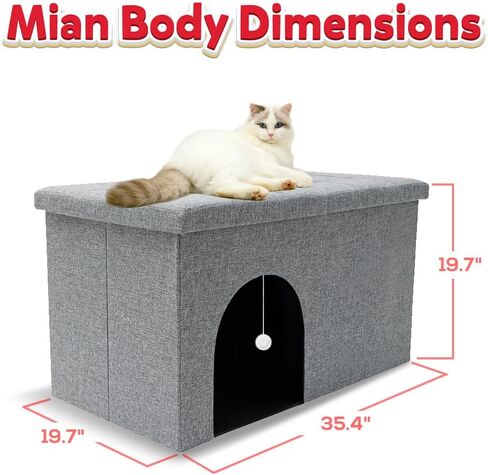 Docal Cat Litter Box Enclosure Hidden Litter Cat Box Furniture Box Hidden Litter Box Furniture with Litter Mat and Odor Control Filter for Large Cats for All Cat Sizes Gray Large in Kuwait