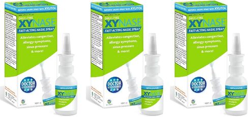 رذاذ الأنف الملحي الطبيعي من Xynase مع إكسيليتول - يخفف احتقان الأنف والأنف الجاف وأعراض الحساسية وضغط الجيوب الأنفية (0.75 أونصة سائلة لكل منهما) 3 عبوات in Saudi Arabia
