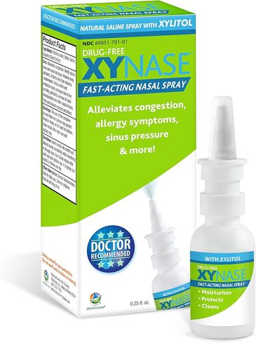 رذاذ الأنف الملحي الطبيعي من Xynase مع إكسيليتول - يخفف احتقان الأنف والأنف الجاف وأعراض الحساسية وضغط الجيوب الأنفية (0.75 أونصة سائلة لكل منهما) 3 عبوات in Saudi Arabia