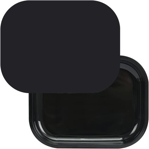 HOKirin Metal Tray with Soft Magnetic Lid,Metal Small Tray with Spill Proof Cover,Cute Black Blank Decorative Tray,Perfect for Home and On-The-Go,7" x 5.5" x 0.6“ in Kuwait