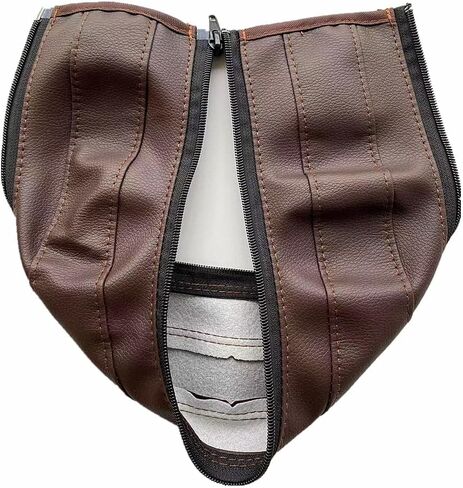 MINILUJIA Soft Smooth Leather Bumper Handlebar Sleeve Protect Case for Baby Stroller Dustproof Protect Cover with Zipper Close One Pair in Saudi Arabia