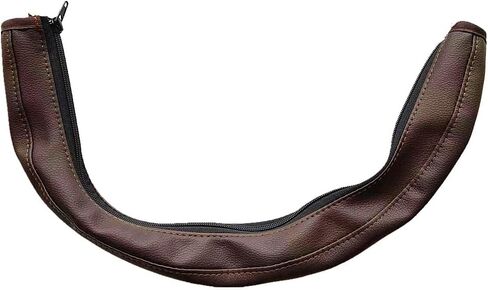 MINILUJIA Soft Smooth Leather Bumper Handlebar Sleeve Protect Case for Baby Stroller Dustproof Protect Cover with Zipper Close One Pair in Saudi Arabia