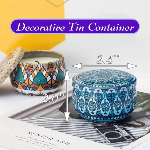 مجموعة هدايا شموع معطرة 2.5 أونصة شموع معطرة، شموع شمع الصويا الطبيعية، شموع معطرة محمولة للسفر، هدايا تزيين معطرة للعائلة، عيد ميلاد عاشق (12 قطعة) in Kuwait