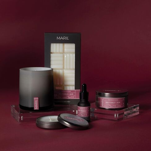 MARIL Travel 4 oz Soy Wax and Tin Metal Lidded Vessel Candle, Vetiver & Timur Pepper in Kuwait