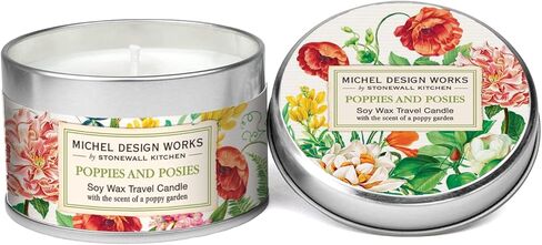 Michel Design Works Soy Wax Candle in Travel Tin Size, Poppies and Posies in Kuwait