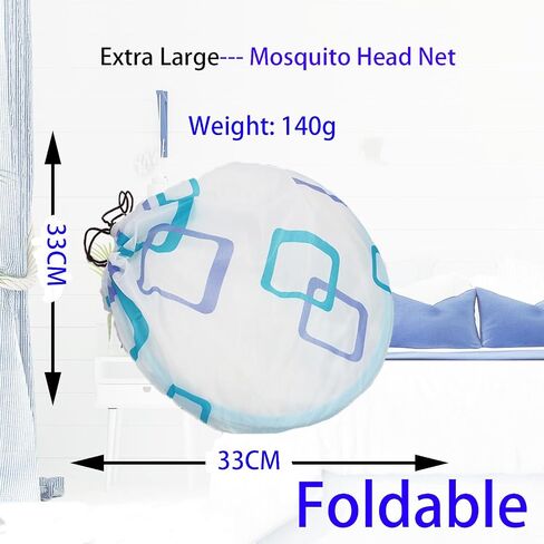 CMINGJ Portable Mosquito Head Net Foldable Pop-Up Travel Essentials Mosquito Net for Bed Free Installation-Large Size Suitable for Bedroom, Camping, nap (Extra Large) in Saudi Arabia