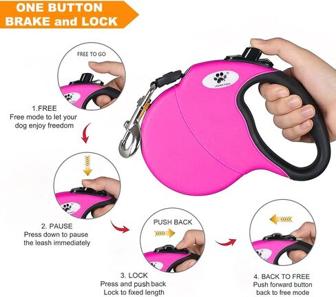 13ft Retractable Dog Leash for Small Breed Dogs up to 22 lbs with a Detachable Chew Proof Extender Wire Ropes (Black S) in Saudi Arabia