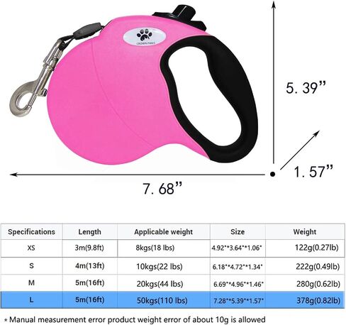 13ft Retractable Dog Leash for Small Breed Dogs up to 22 lbs with a Detachable Chew Proof Extender Wire Ropes (Black S) in Saudi Arabia