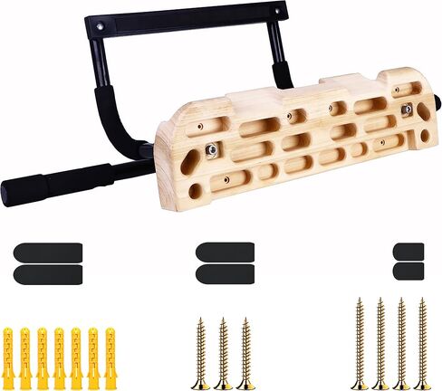 لوحة تعليق لتسلق الصخور تعمل مع شريط سحب للباب؛ بما في ذلك حامل الهاتف والأباريق والقرص والجيوب والحواف والمنحدرات للتدريب على تسلق الصخور in Kuwait