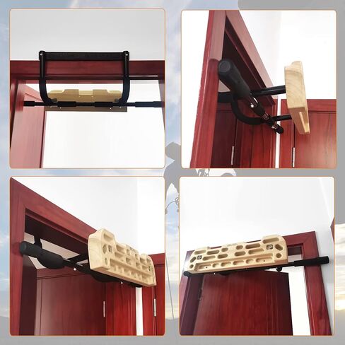 لوحة تعليق لتسلق الصخور تعمل مع شريط سحب للباب؛ بما في ذلك حامل الهاتف والأباريق والقرص والجيوب والحواف والمنحدرات للتدريب على تسلق الصخور in Kuwait