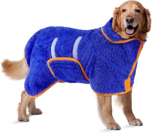 Dog Bathrobe, Super Absorbent for Small to Large Dogs, Dark Blue XL in Kuwait