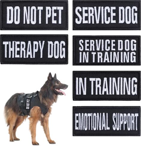 Pistha 12 Pieces Removable Tactical Dog Harness Service Dog Vest Patches Do Not Pet in Training and Emotional Support Dog Vest Patches(3.6 x 1.6Inch) in Kuwait