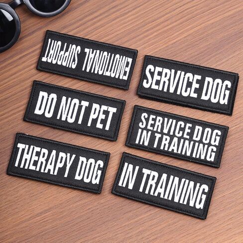 Pistha 12 Pieces Removable Tactical Dog Harness Service Dog Vest Patches Do Not Pet in Training and Emotional Support Dog Vest Patches(3.6 x 1.6Inch) in Kuwait
