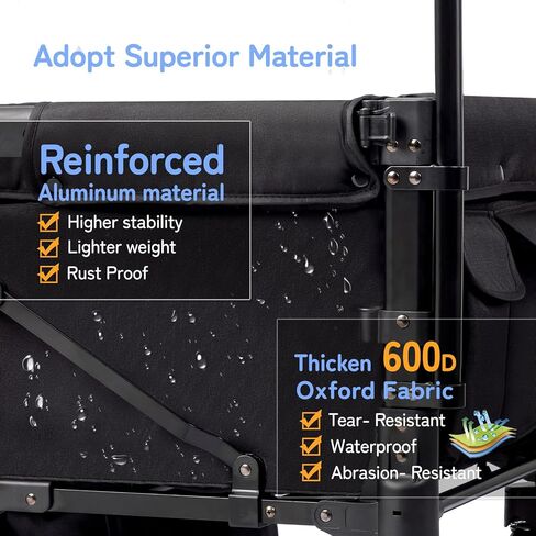 عربة أطفال JOYMOR مع مسند قدم، عربة أطفال خفيفة الوزن من الألومنيوم للأطفال الرضع، مظلة قابلة للتعديل، عجلة مقاس XL لجميع التضاريس، سهلة الدفع والسحب (رمادي، مقعدين) in Kuwait