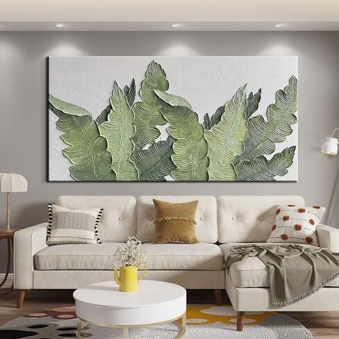 YaSheng Art-Canvas Wall Art with 3D Hand Painted Textured Modern Large Oil Painting Contemprary Aesthetic Floral Pictures for Living Room Bedroom DinningDecor (24x48inch, YS170) in Kuwait