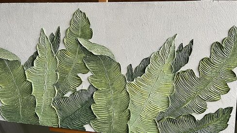 YaSheng Art-Canvas Wall Art with 3D Hand Painted Textured Modern Large Oil Painting Contemprary Aesthetic Floral Pictures for Living Room Bedroom DinningDecor (24x48inch, YS170) in Kuwait