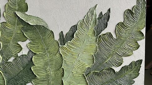 YaSheng Art-Canvas Wall Art with 3D Hand Painted Textured Modern Large Oil Painting Contemprary Aesthetic Floral Pictures for Living Room Bedroom DinningDecor (24x48inch, YS170) in Kuwait