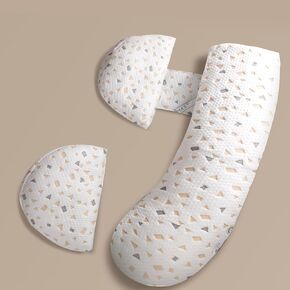 TEKINGMU Pregnancy Pillows for Sleeping, Maternity Pillow, Pregnancy Body Pillow Support for Back, Legs, Belly, Hips of Pregnant Women, Detachable and Adjustable with Pillow Cover Preg-L-Green