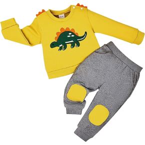 Toddler Baby Boy Outfit Fall Winter Boy Clothes Long Sleeve Cute Cartoon Sweatsweatshirts Pants Outfits 9 Months-4T in Kuwait