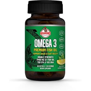 MEGAHUNES Premium Omega 3 Fish Oil - Burpless Fish Oil Supplements w/EPA & DHA Fatty Acids from Anchovies - Heart, Brain & Eye Support for Men & Women - Non ETO and Non GMO - Gluten Free - 2400mg in Saudi Arabia