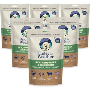 Under the Weather Bland Diet for Dogs | Easy to Digest for Sick Dogs | Always Be Ready | Contains Electrolytes - All Natural Freeze Dried 100% Human Grade Meats | 6 Pack - Multiflavor - 6oz