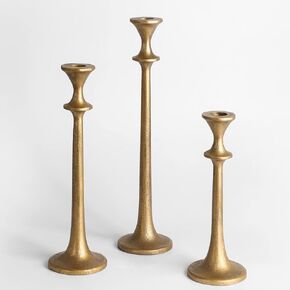 Black Iron Taper Candle Holder - Set of 3 Decorative Candle Stand - Candlestick Holder for Wedding, Dinning, Party