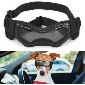 Sunglasses for Dogs, OWNPETS, Dog Sunglasses Small Bread with Adjustable Strap, UV Protection Eye Wear Protection Windproof Dog Goggles for Small Dogs,Red