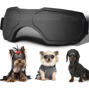 Small Dog Sunglasses, Dog Goggles with Adjustable Strap UV Protection Winproof Dog Puppy Sunglasses, Suitable for Small Dog Pet Glasses, Dogs Eyes Protection