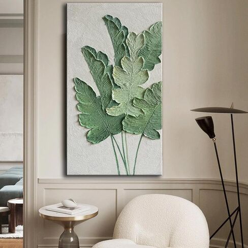 YaSheng Art-Canvas Wall Art with 3D Hand Painted Textured Modern Large Oil Painting Contemprary Aesthetic Floral Pictures for Living Room Bedroom DinningDecor (24x48inch, YS170) in Kuwait