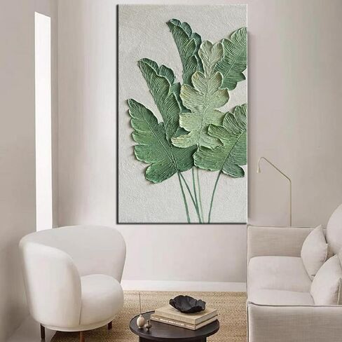 YaSheng Art-Canvas Wall Art with 3D Hand Painted Textured Modern Large Oil Painting Contemprary Aesthetic Floral Pictures for Living Room Bedroom DinningDecor (24x48inch, YS170) in Kuwait