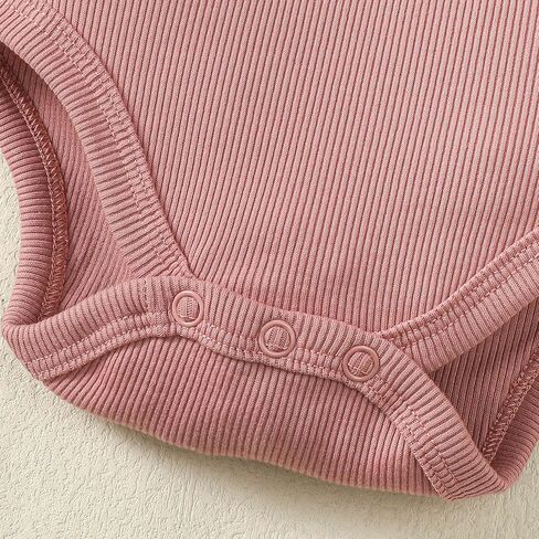 OPAWO Baby Long Sleeve Onesies Girl Fall Winter Ribbed Bodysuit Undershirts | Unisex baby bodysuits 3 pack, Solid color, Super soft, Breathable, Stretchy, Gentle on skin, Easy diaper change, 0-24 Months in Saudi Arabia