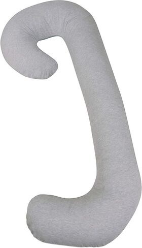 وسادة الجسم الكاملة من Leachco Snoogle Chic Jersey - رمادي منقط، عدد 1 (عبوة من 1) وغطاء بديل Snoogle، بوليستر، طيور/أوراق زرقاء in Kuwait