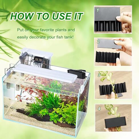 Eurmali 2PC 7 Holes Upgraded Aquatic Plant Cup, Aquarium Plant Holder for Tank, Perfect for Fish Tank Aquaponic Plant Cultivation and Aquascape Decorations on Top of Tank (Black) in Kuwait